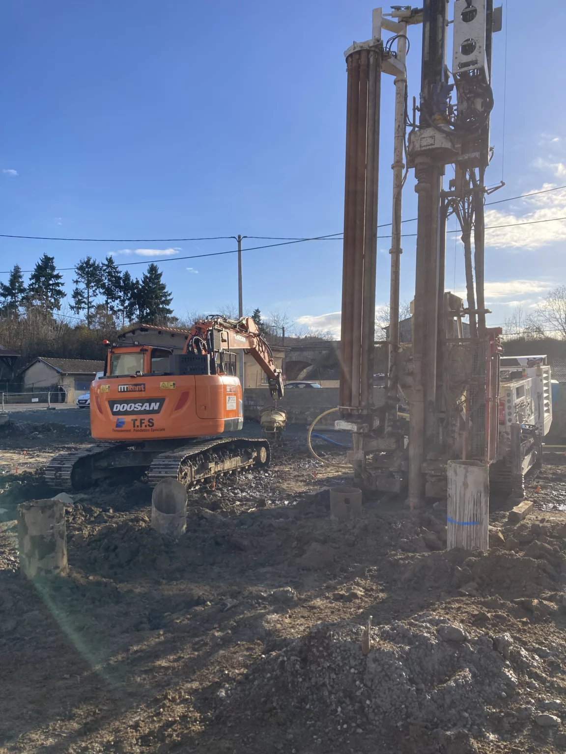 Travaux d'inclusions rigides à Meximieux